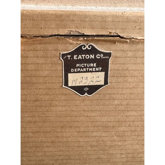 SOLD Antique T. Eaton Co. Pheasant Needlepoint Petit Point Framed Floral - Picture 7 of 8